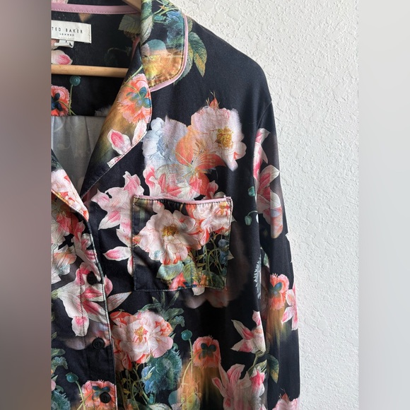Ted Baker London Pressed Flower Pajama Set Size Large - Picture 3 of 9